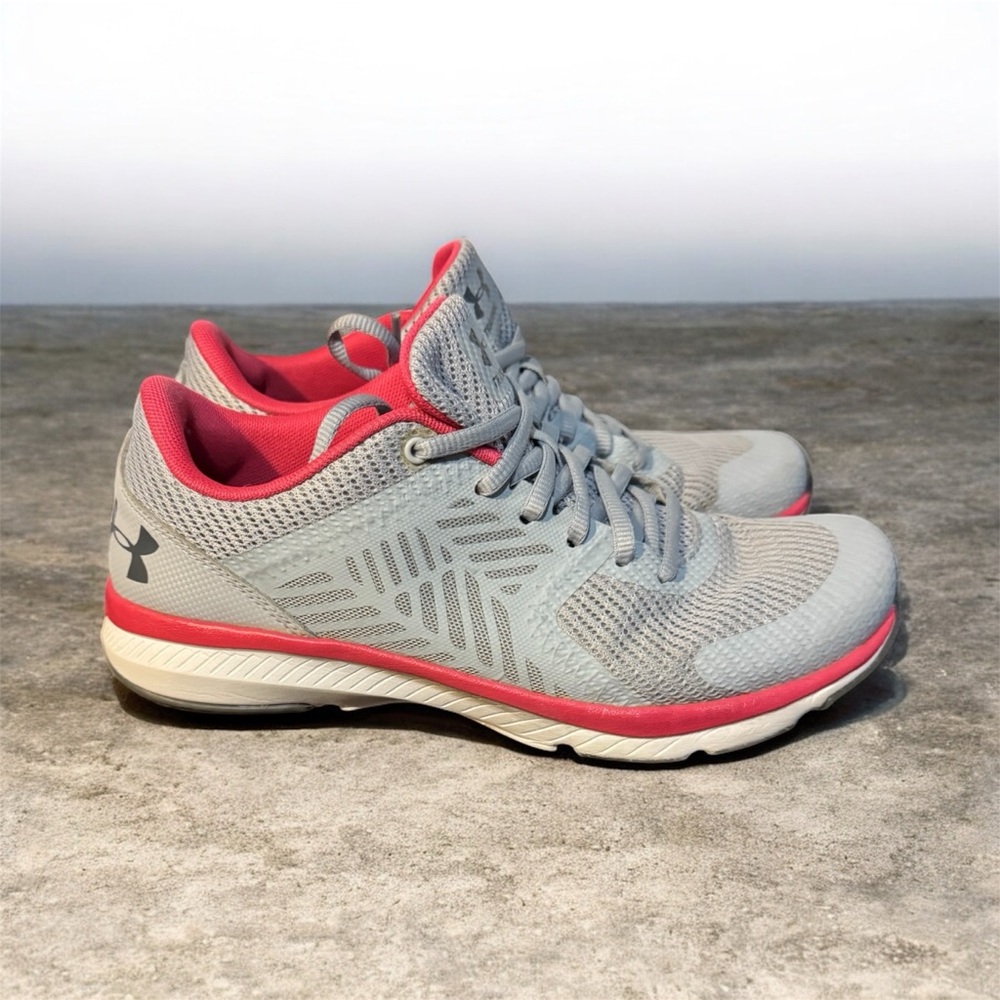 Under Armour Women's Training Sneaker in Gray and Pink